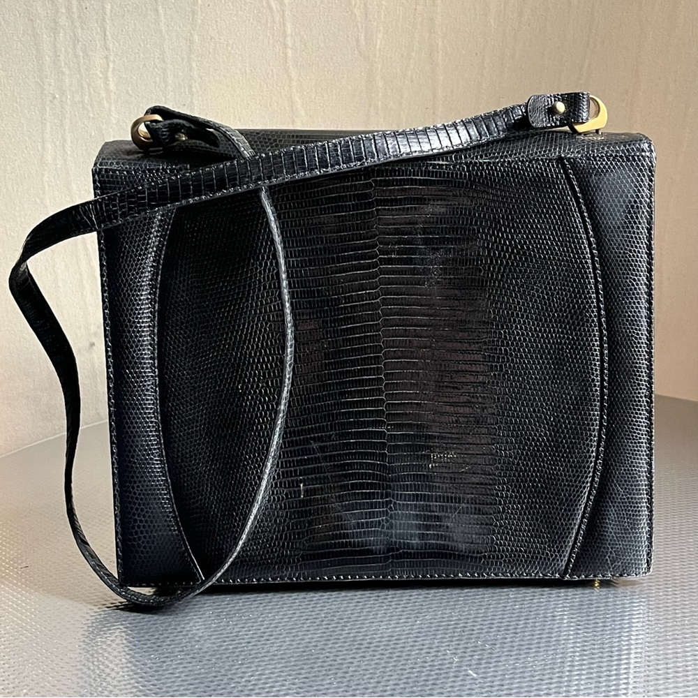 Donna Karan vintage lizard skin handbag - Picture 2 of 11